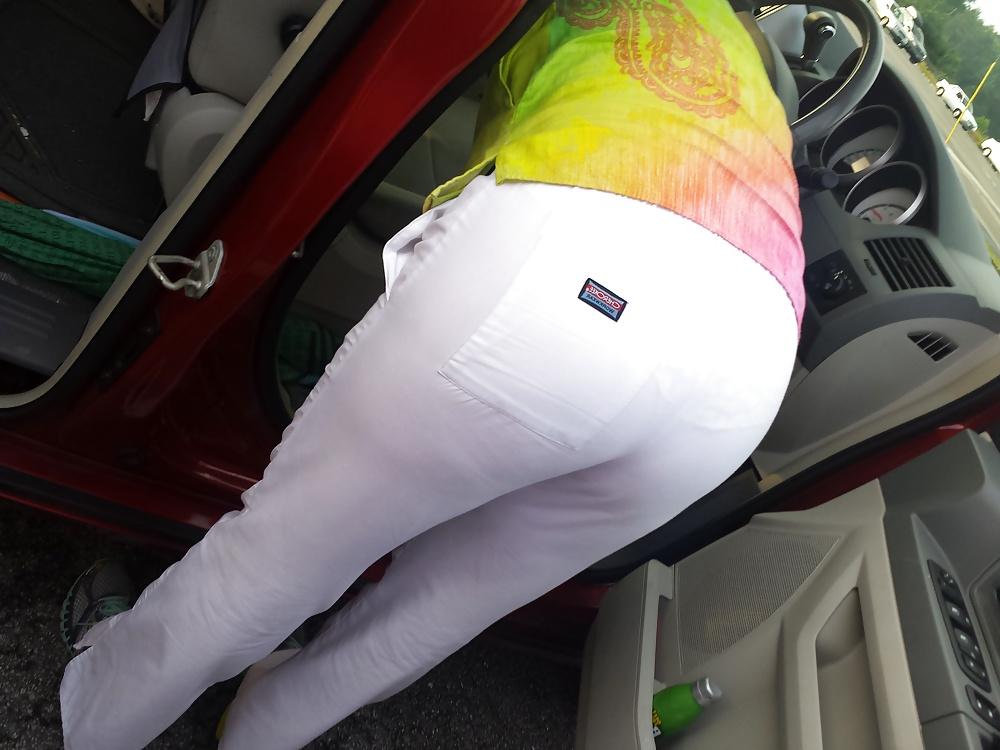 4P Suzanne in sheer pants and a thong