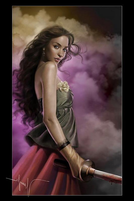 25P Fantasy art women warriors