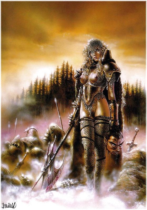 25P Fantasy art women warriors