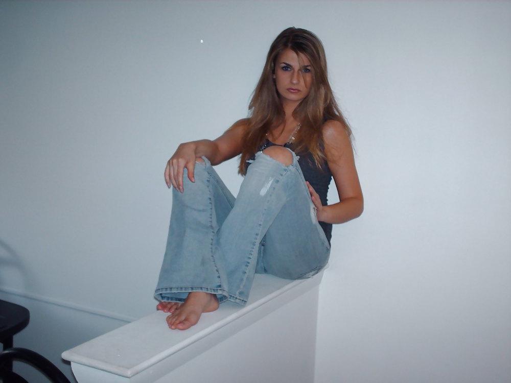 25P Amanda Ripped Jeans & Barefoot # 1