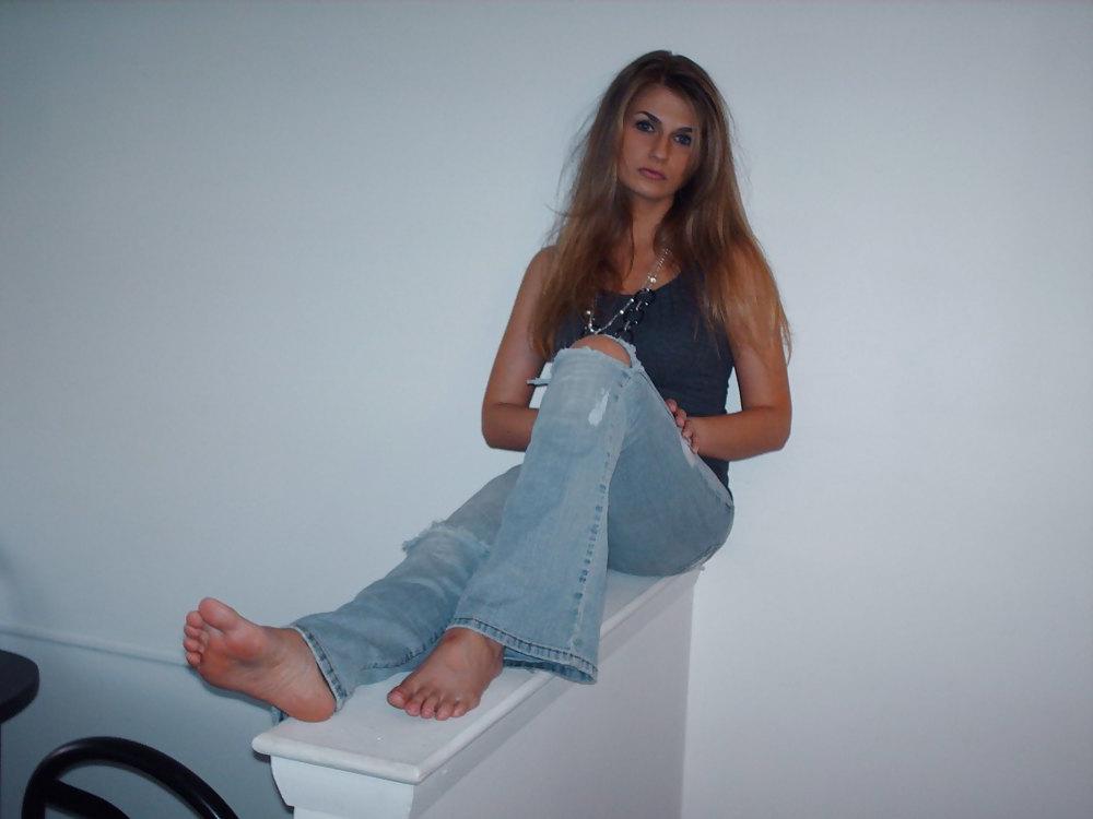 25P Amanda Ripped Jeans & Barefoot # 1