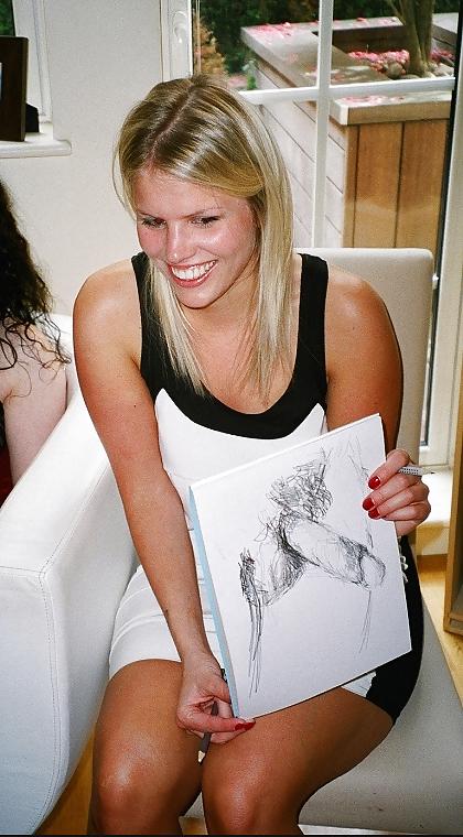 13P Women and cock 6 - More from a real private cfnm art party 