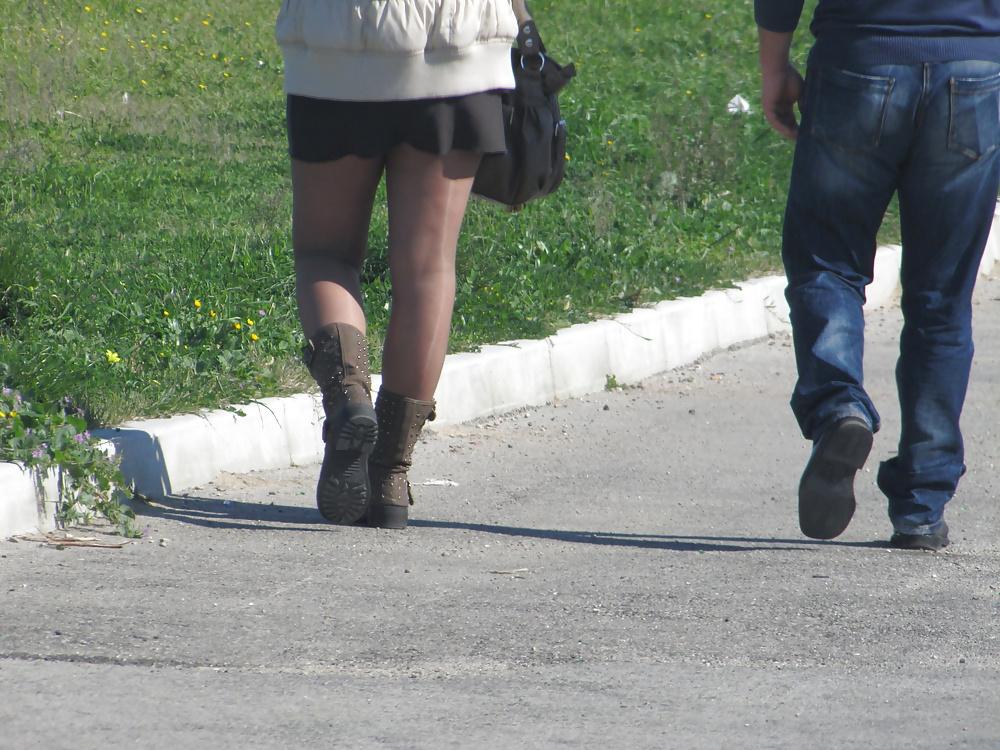 7P Short miniskirt and pantyhose