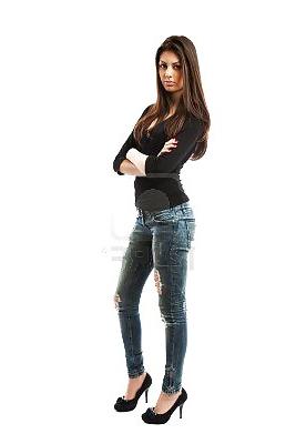 19P Frauen in  enge Jeans