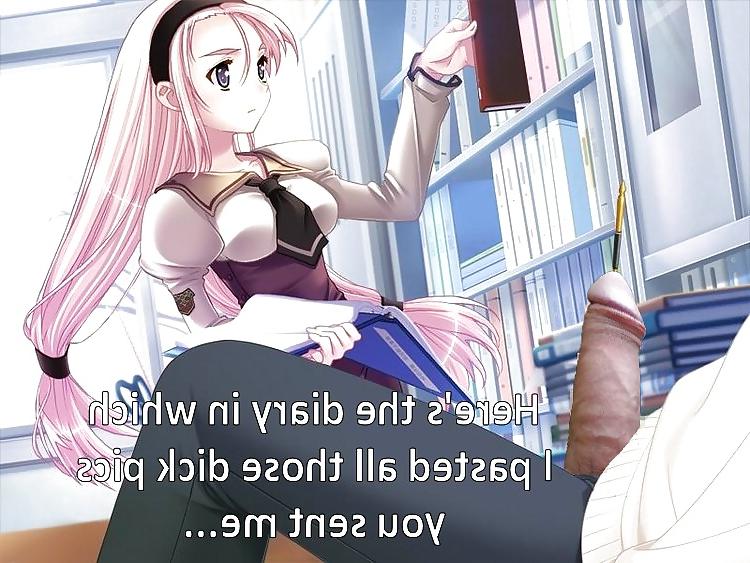 8P Anime Girls playing with a Real Cock (with captions) - No 83