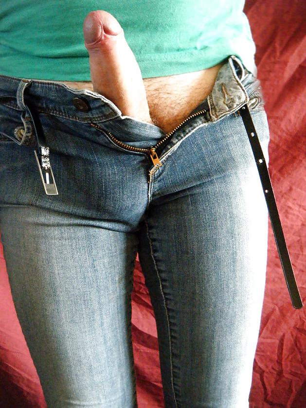 6P Tight jeans cock 