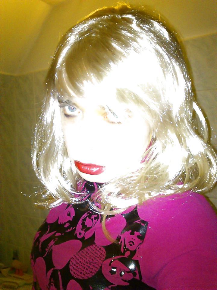 13P Blond bimbo sissy faggot slut