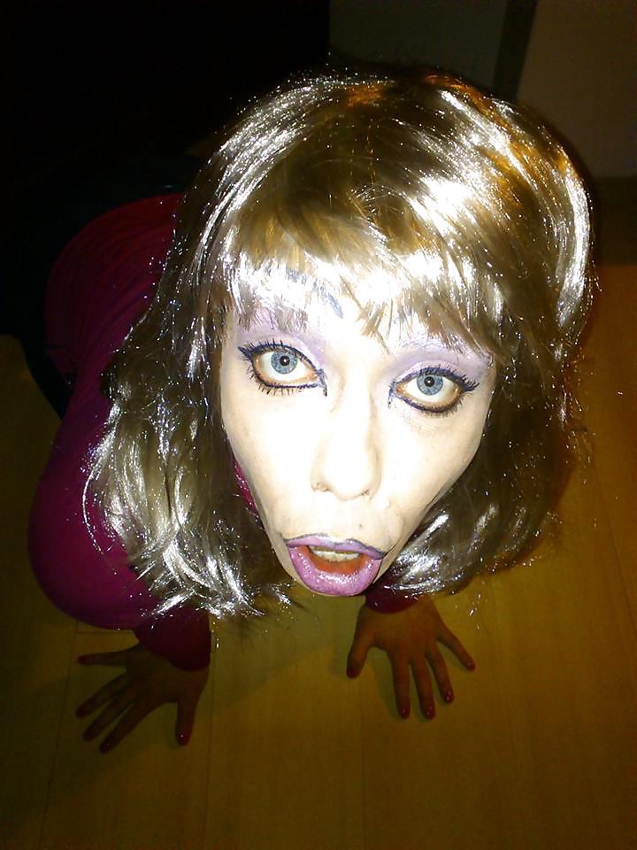 13P Blond bimbo sissy faggot slut