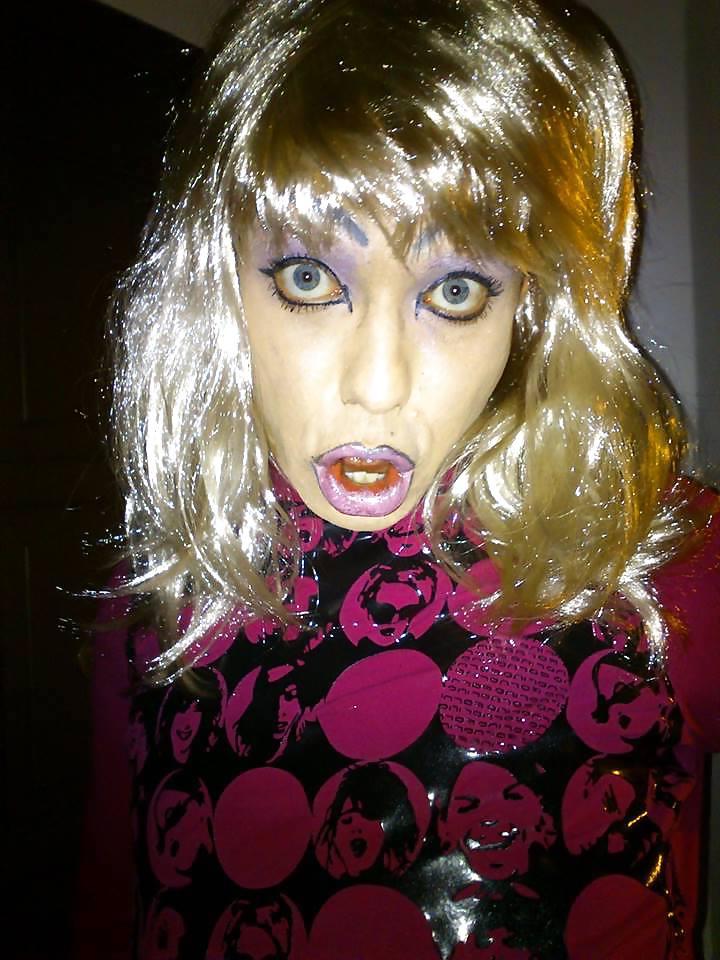 13P Blond bimbo sissy faggot slut