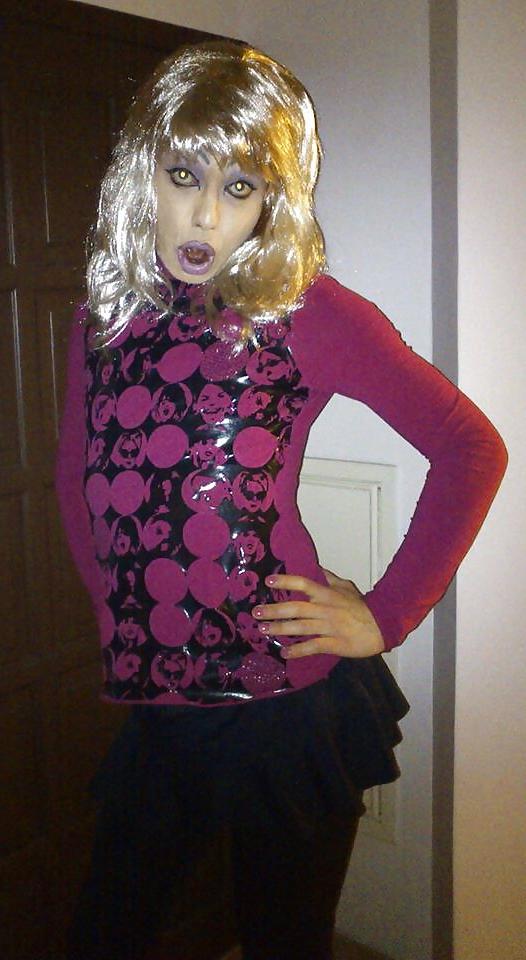 13P Blond bimbo sissy faggot slut