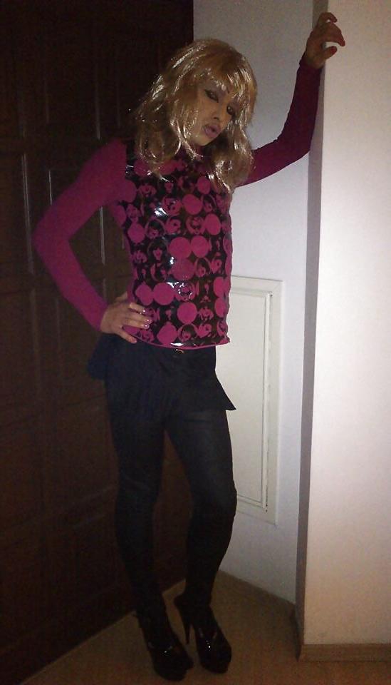 13P Blond bimbo sissy faggot slut