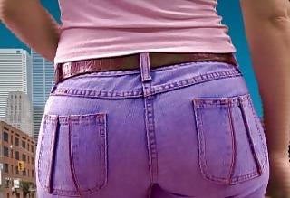 10P White Girl tight jeans ass