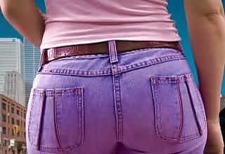 10P White Girl tight jeans ass