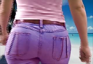 10P White Girl tight jeans ass