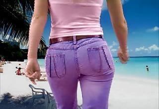 10P White Girl tight jeans ass