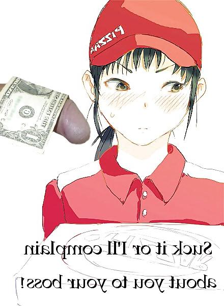 8P Anime Girls playing with a Real Cock (with captions) - No 60