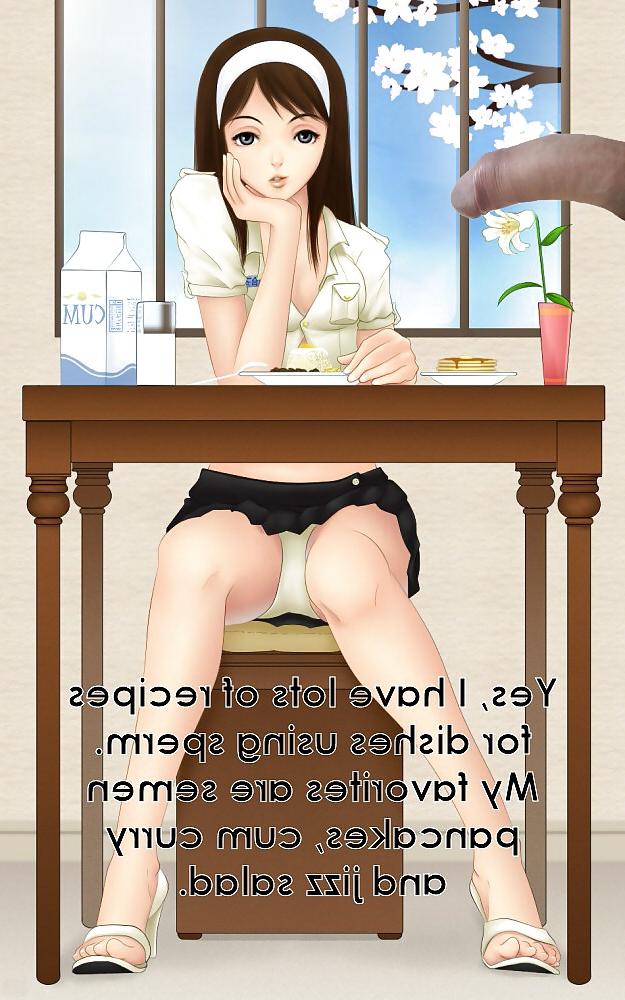 8P Anime Girls playing with a Real Cock (with captions) - No 47