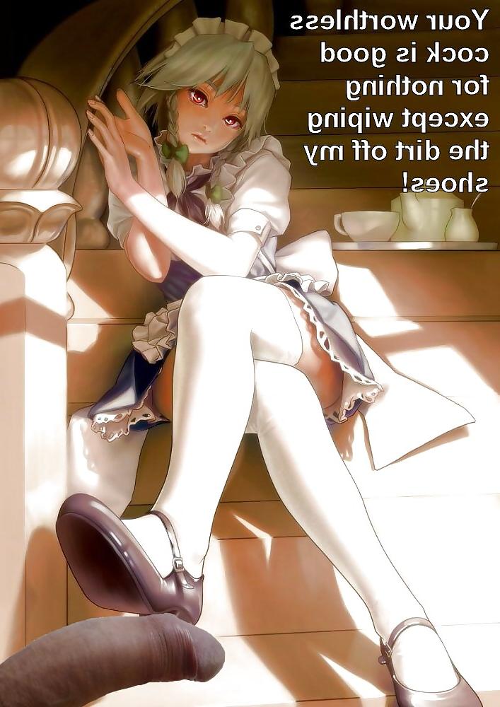 8P Anime Girls playing with a Real Cock (with captions) - No 31