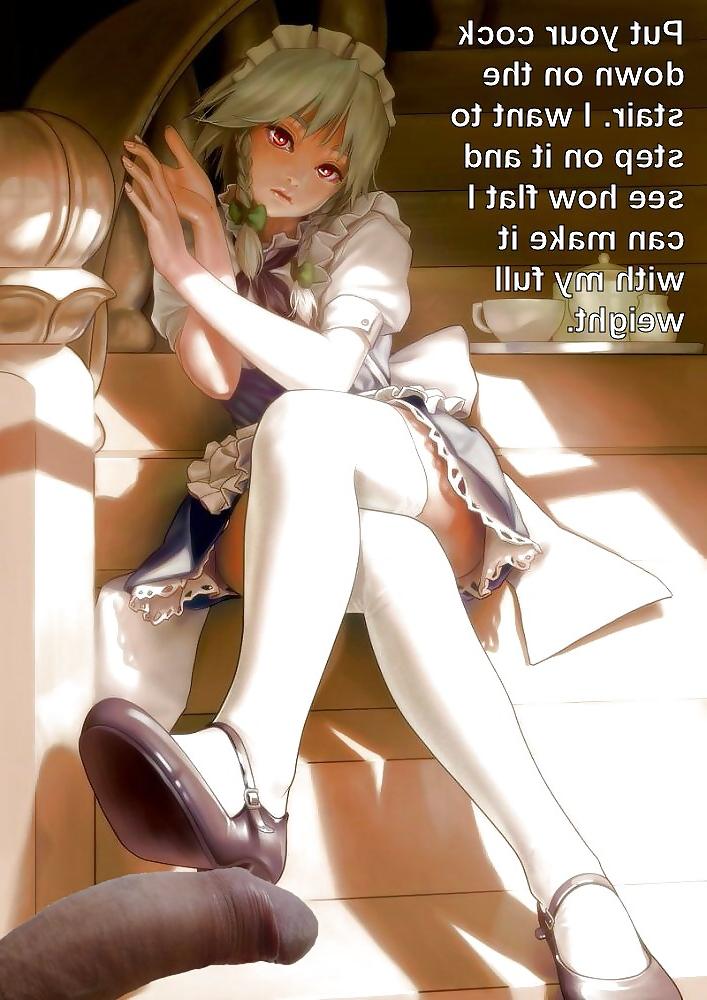 8P Anime Girls playing with a Real Cock (with captions) - No 31