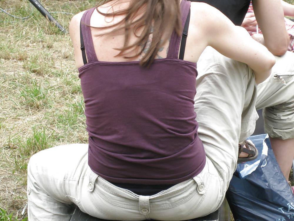 12P My own candid pics voyeur thong and panties public