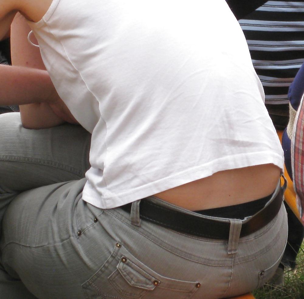 12P My own candid pics voyeur thong and panties public