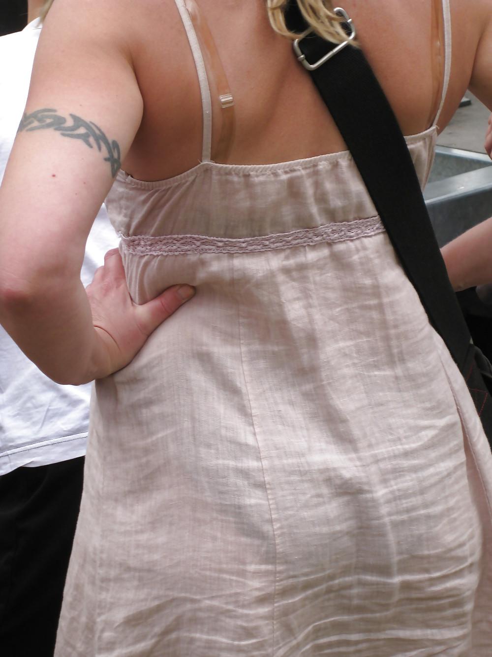 12P My own candid pics voyeur thong and panties public