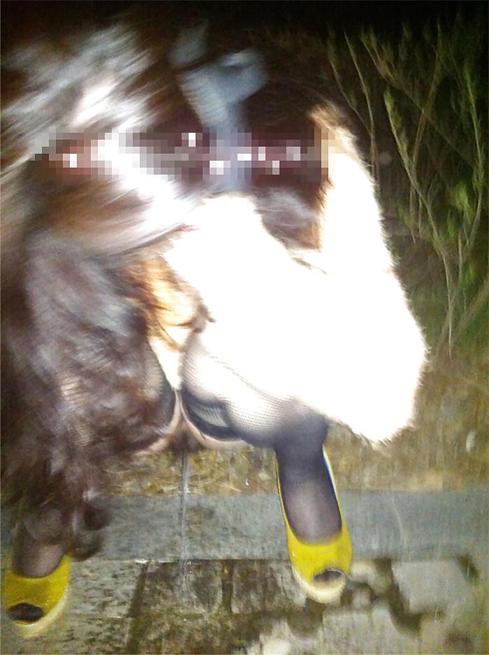 25P Shamless Asian Wife Topless Public Nude