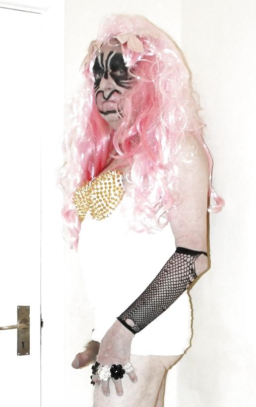 10P Pink haired whore in stud dress