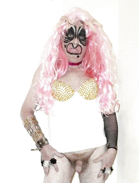 10P Pink haired whore in stud dress