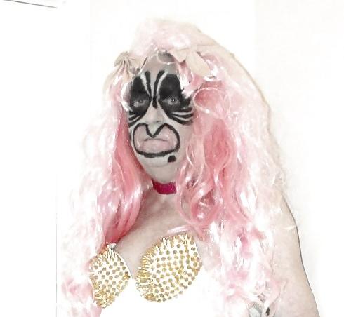 10P Pink haired whore in stud dress