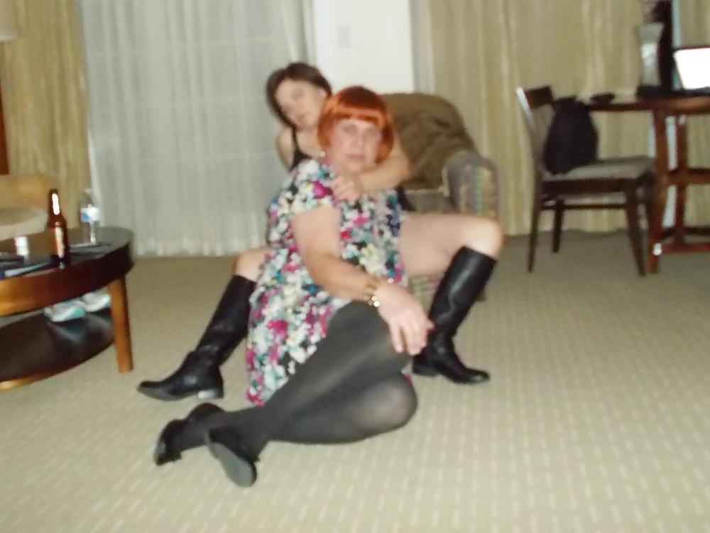 25P Slut wife and sissy hubby at play