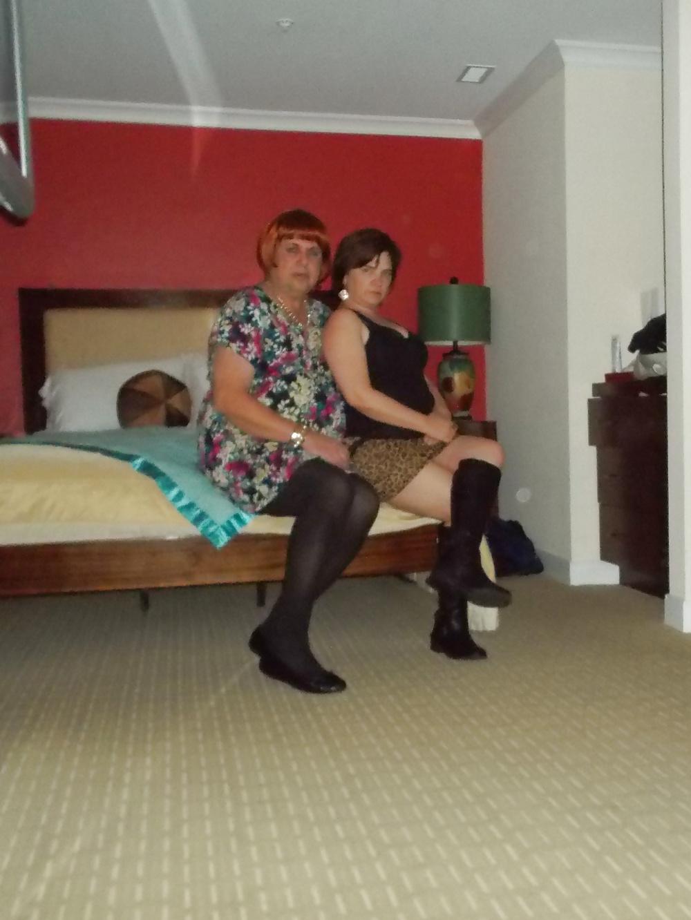 25P Slut wife and sissy hubby at play