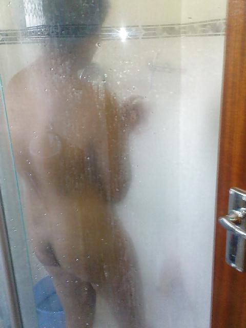 9P Bangladeshi Rimsha In bathroom