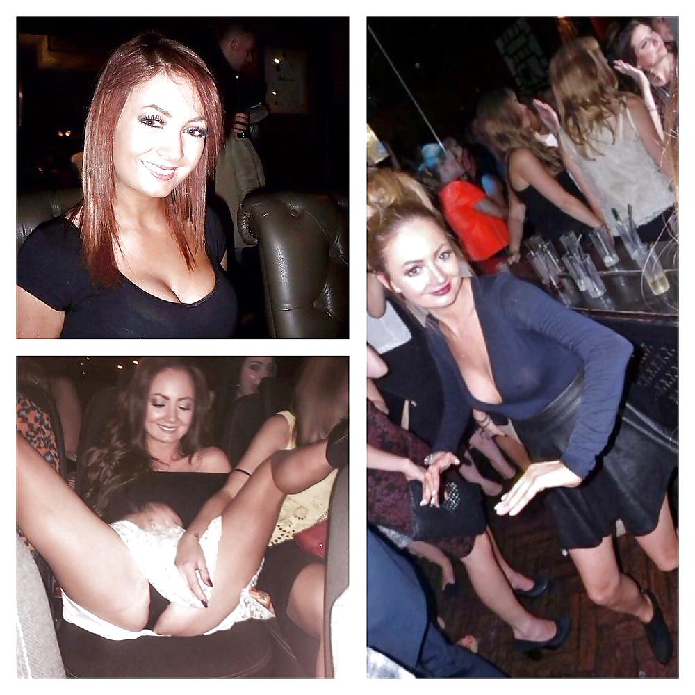 25P Bimbo show off laura loves flashing her thongs and tits