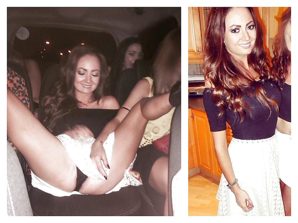 25P Bimbo show off laura loves flashing her thongs and tits