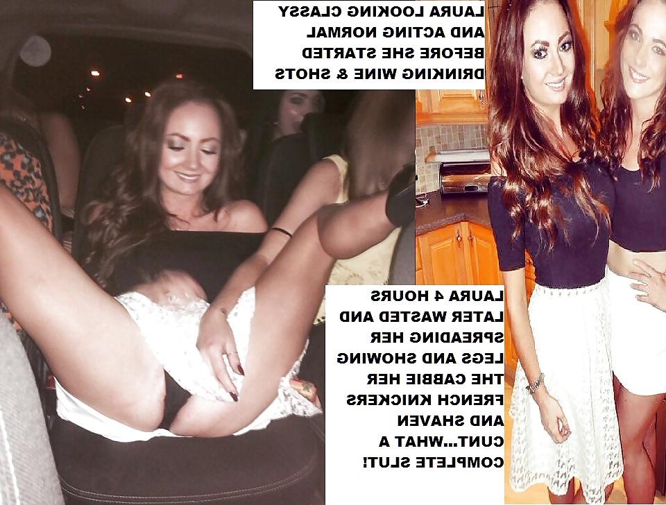 25P Bimbo show off laura loves flashing her thongs and tits
