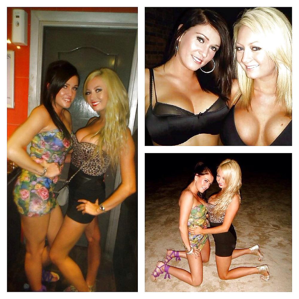 25P Bimbo show off laura loves flashing her thongs and tits