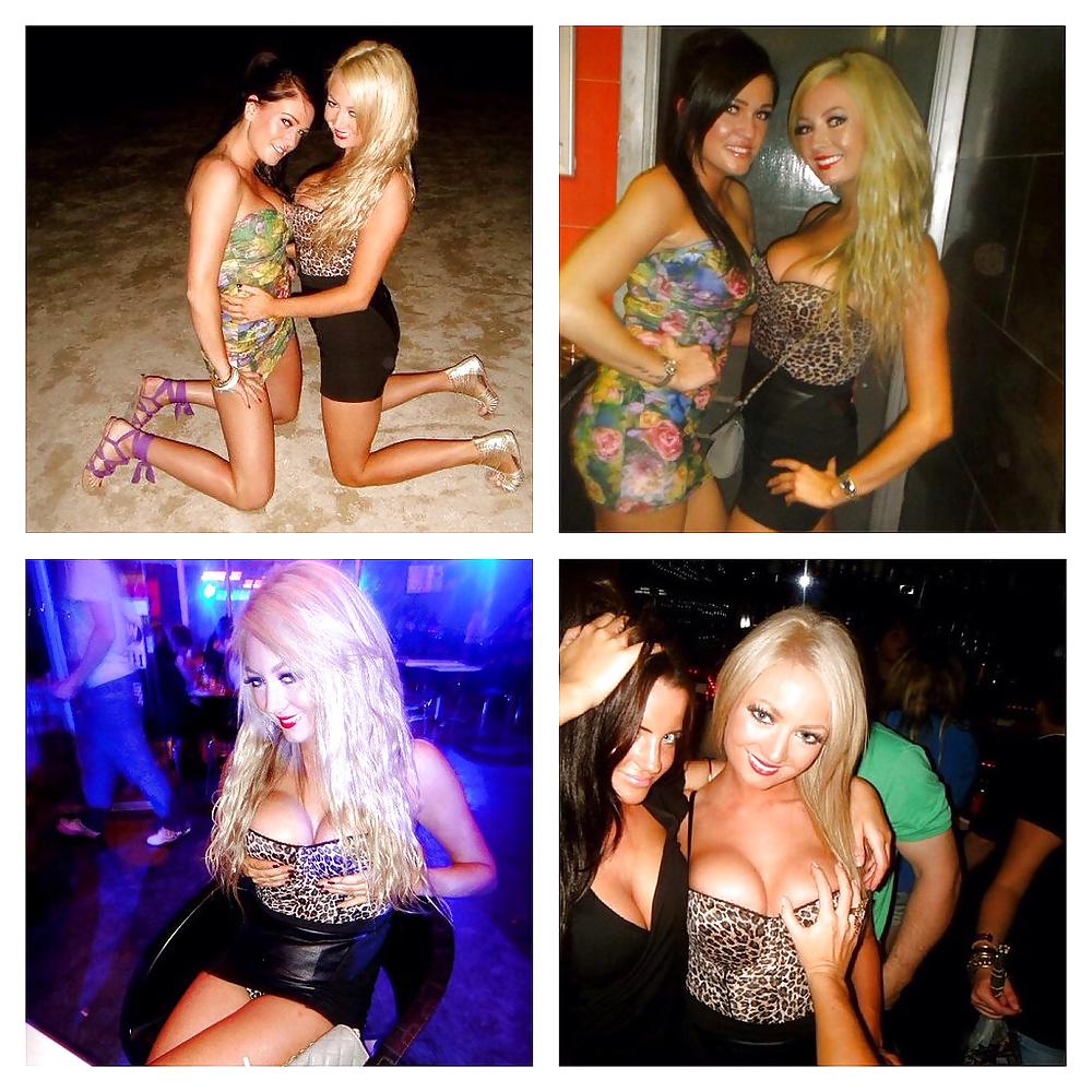 25P Bimbo show off laura loves flashing her thongs and tits