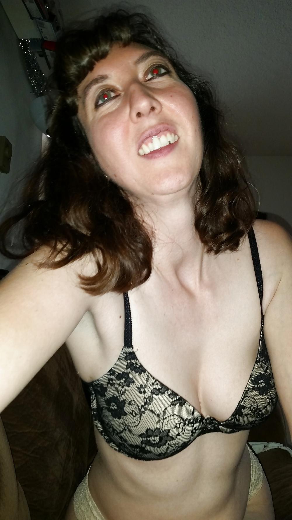 25P My wife in leopard print thong panties.
