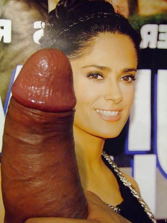 7P BIGflip Gives Salma Hayek a Thick Cream Load