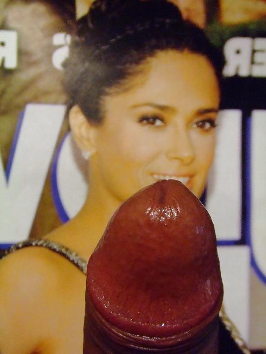 7P BIGflip Gives Salma Hayek a Thick Cream Load