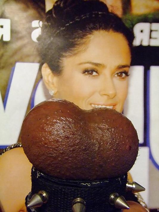 7P BIGflip Gives Salma Hayek a Thick Cream Load