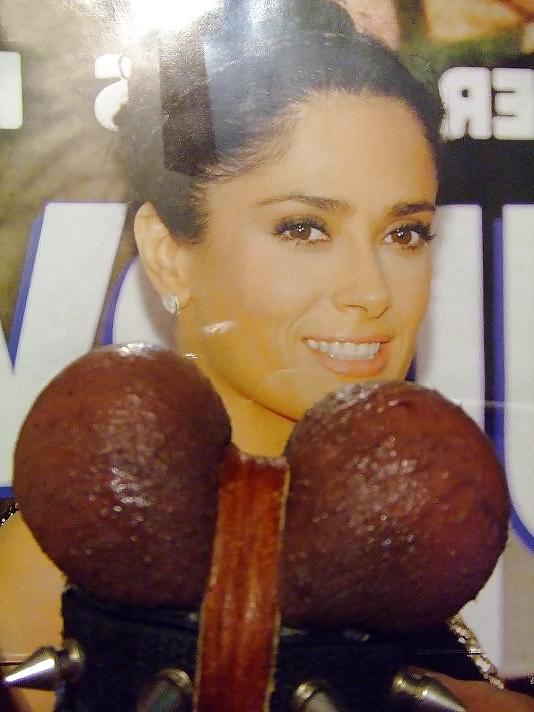 7P BIGflip Gives Salma Hayek a Thick Cream Load