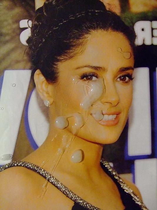 7P BIGflip Gives Salma Hayek a Thick Cream Load