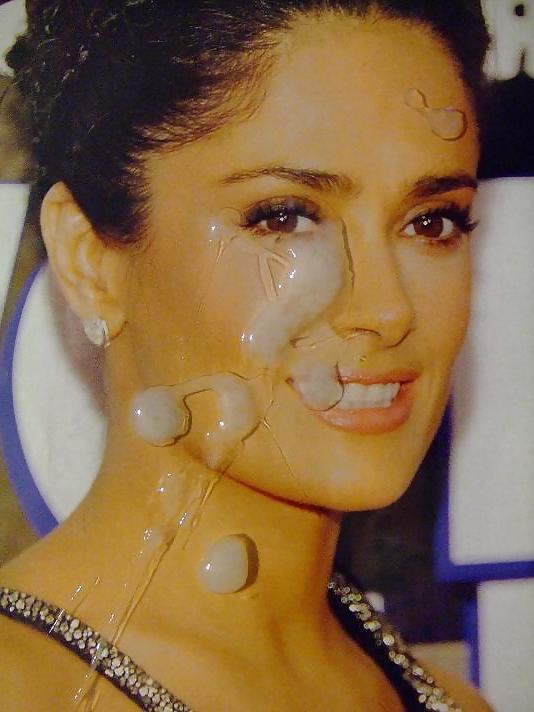 7P BIGflip Gives Salma Hayek a Thick Cream Load