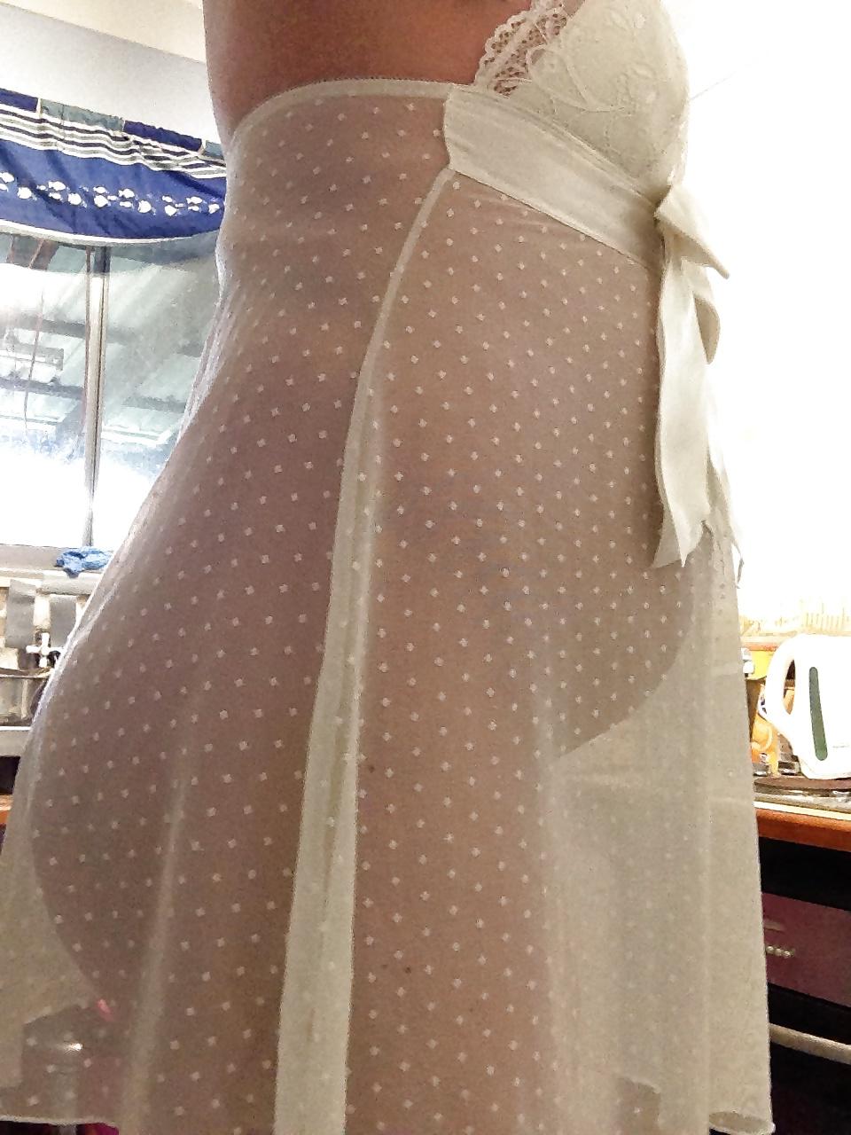 25P Curvy pregnant teen slut in see through dress