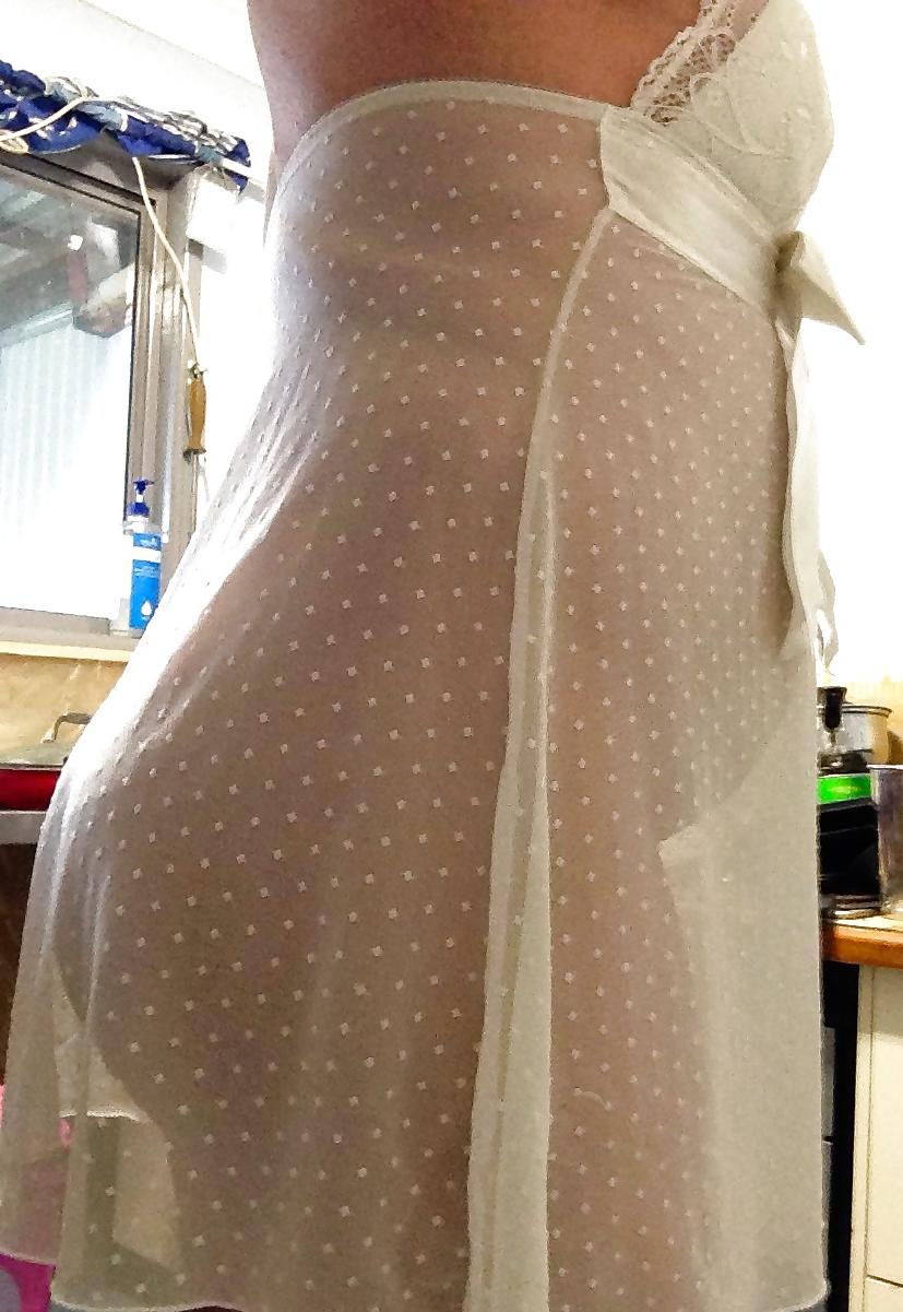 25P Curvy pregnant teen slut in see through dress
