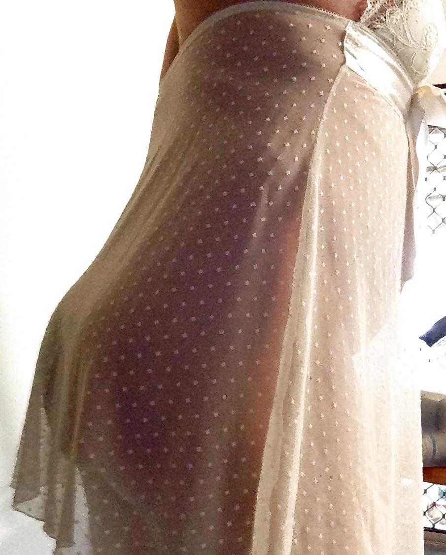 25P Curvy pregnant teen slut in see through dress