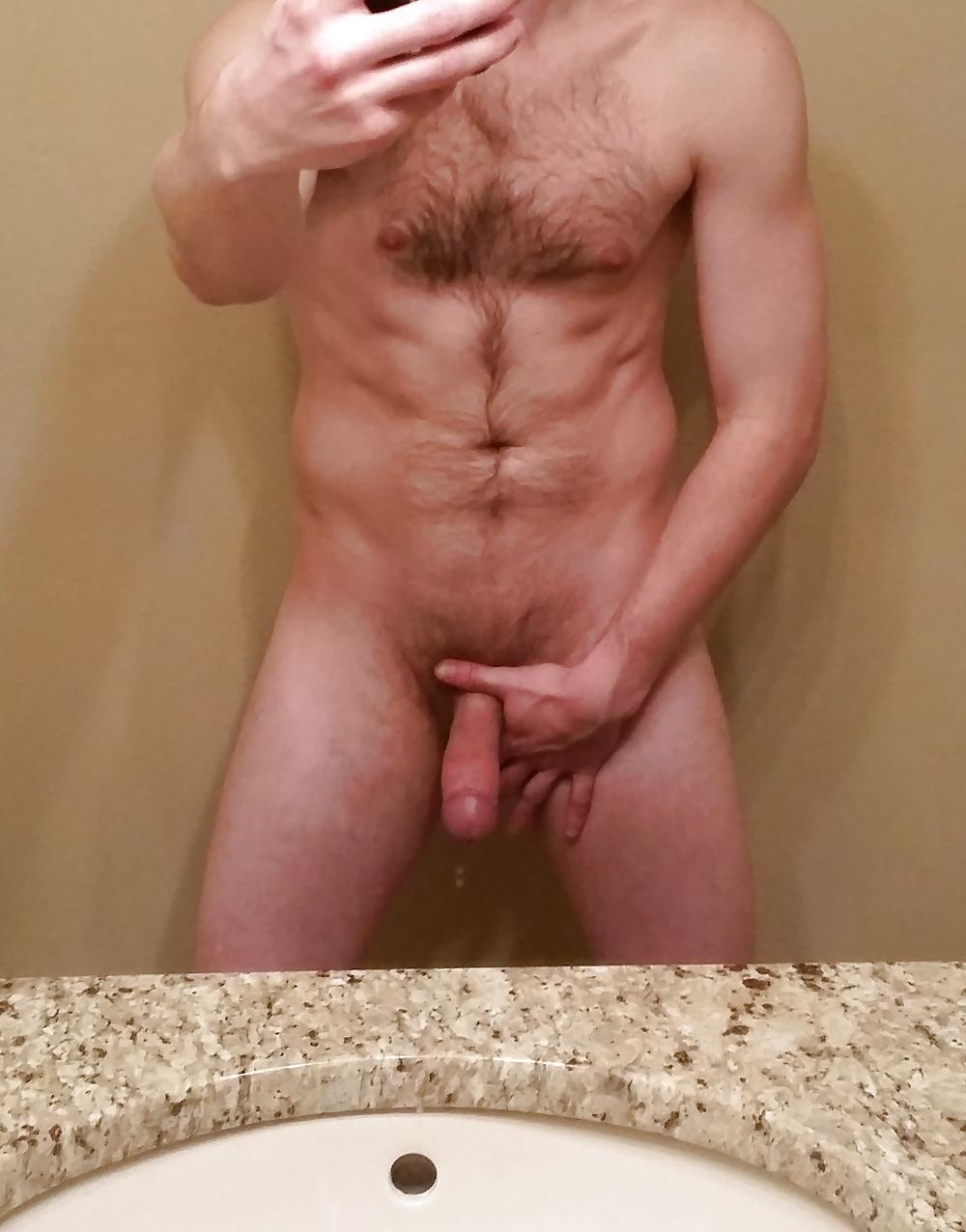 10P Sexy young man body and cock on vacation in bathroom