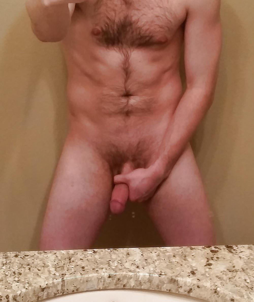 10P Sexy young man body and cock on vacation in bathroom